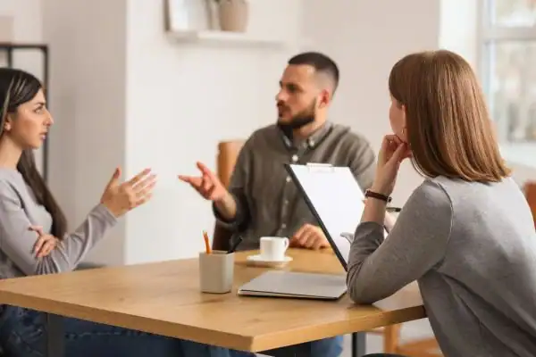 Image of couple access free mediation using family mediation voucher scheme Ringwood